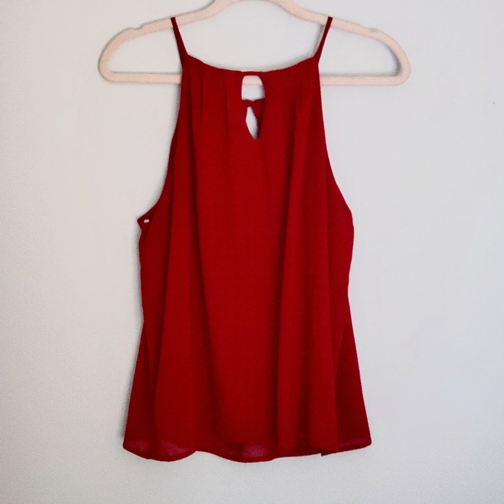 🧨Maroon Sleeveless Layered Blouse 🧨